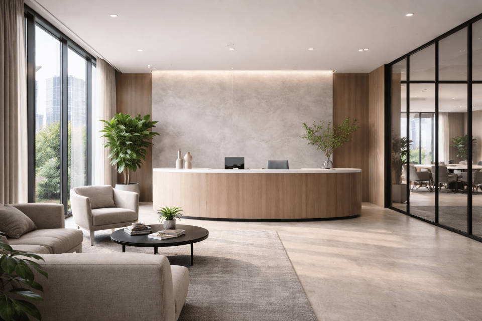 Moderner Empfangsraum in Köln Webdesign